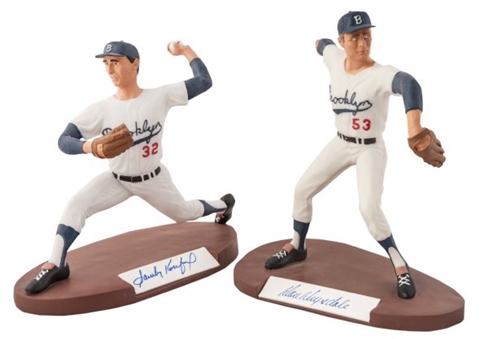 Sandy Koufax and Don Drysdale Signed Salvino Figures